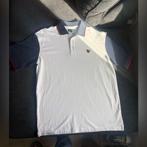 Bad Birdie USA Pique Golf Polo Shirt White Navy Red Men Sizes new without tag